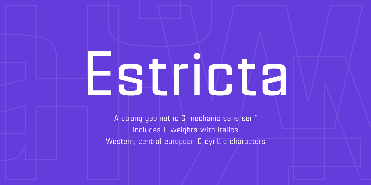 Estricta Medium Font preview